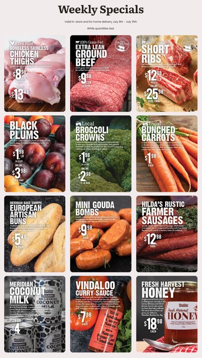 Meridian Farm Market Flyer July 9 to 15