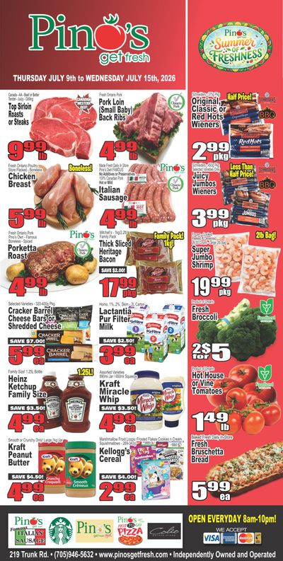 Pino's Flyer July 9 to 15