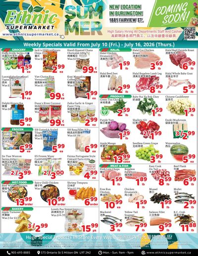 Ethnic Supermarket (Milton) Flyer July 10 to 16