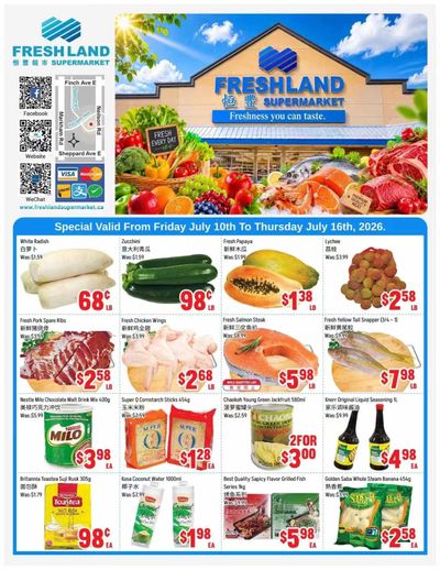 FreshLand Supermarket Flyer July 10 to 16