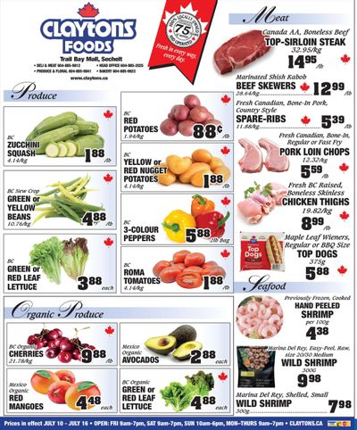 Claytons Heritage Market Flyer July 10 to 16