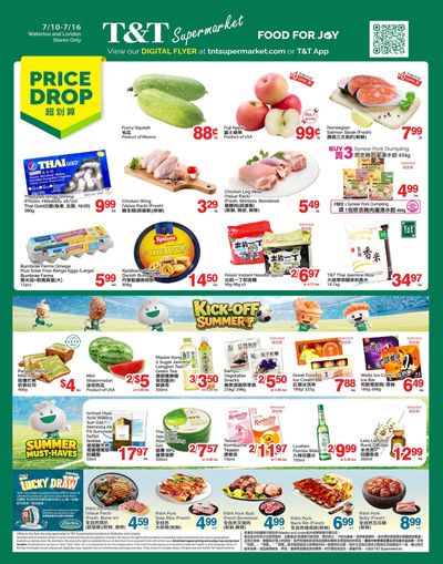 T&T Supermarket (London & Waterloo) Flyer July 10 to 16