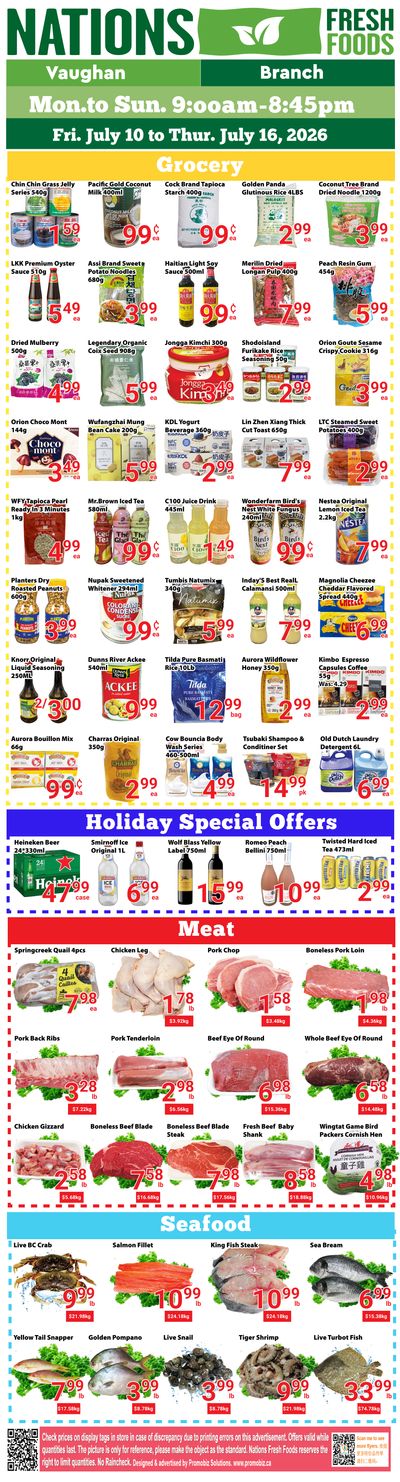 Nations Fresh Foods (Vaughan) Flyer July 10 to 16