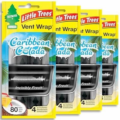 Amazon.ca: LITTLE TREES Car Air Freshener, Vent Wrap, Caribbean Colada, 16 Air Fresheners