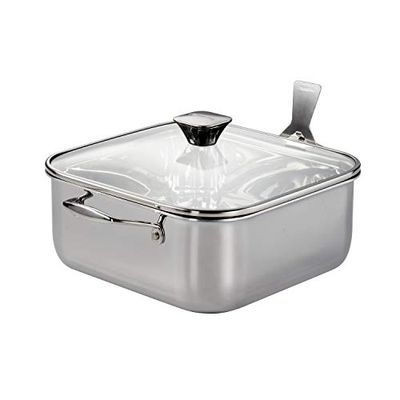 Tramontina Tri-Ply Clad 11 in Stainless Steel Covered Square Roasting Pan (80116/316DS)