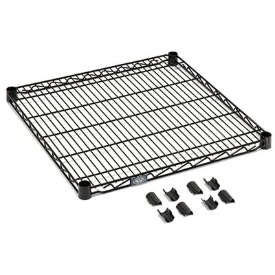 Nexel Additional Wire Shelf for Wire Shelving Units, 600-800 lb Capacity, 18"W x 30"L, Black Epoxy Finish