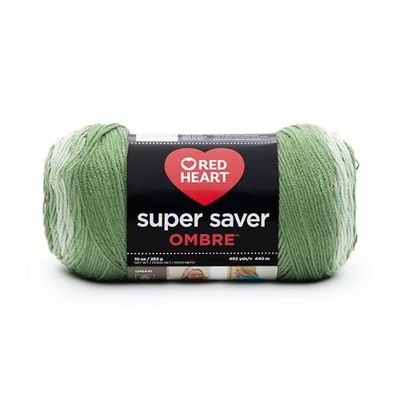 Red Heart Super Saver Ombre Yarn, Green Apple