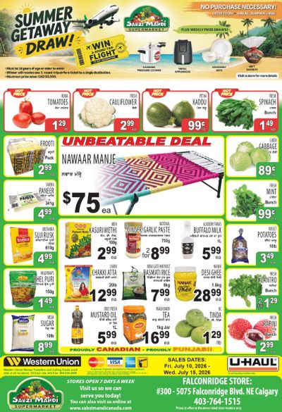 Sabzi Mandi Supermarket (Calgary) Flyer July 10 to 15