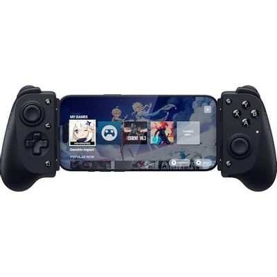 Razer Kishi V3 Gaming Controller for iPhone 15, 16, 17 Series & Android: Full Sized TMR Thumbsticks - Dual Back Buttons - Fits Most Phone Cases - PC Remote Play - USB-C Gamepad Connection - Black