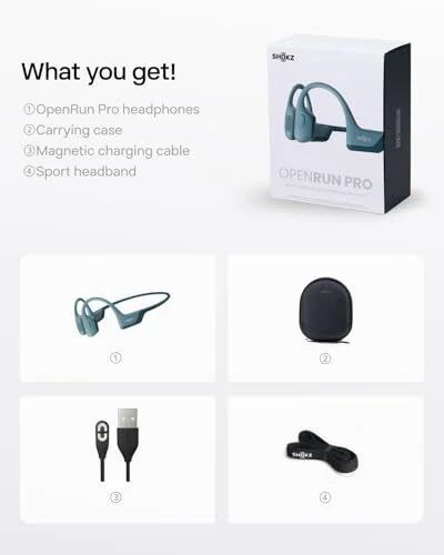 Amazon.ca: Shokz OpenRun Pro Bone Conduction Open-Ear Bluetooth Sport Headphones, Blue - $137.97 (was $229.95)