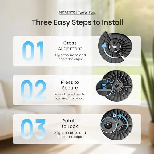 Amazon.ca: MORENTO 36-Inch Quiet Tower Fan, Smart Standing Fan with Remote & Voice Control, Black - $106.00 (was $259.99)