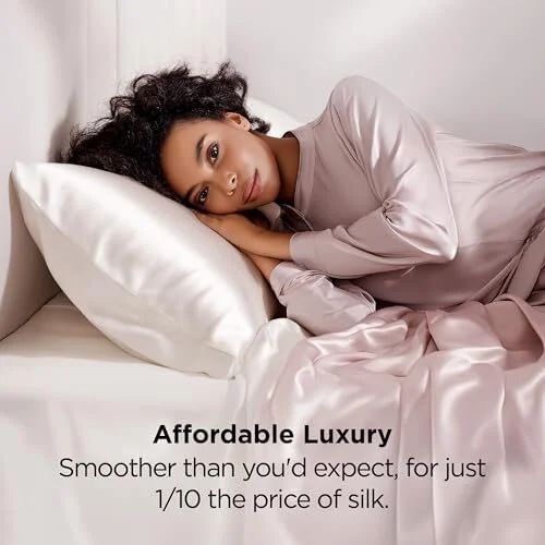 Amazon.ca: Bedsure 2 Pack Satin Pillow Cases (ivory) - $7.06
