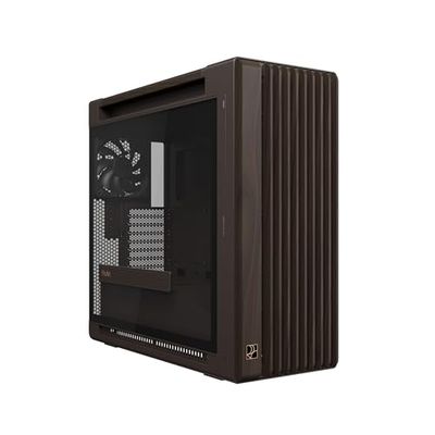 ASUS ProArt PA602 Wood Edition Retro Brown E-ATX Mid-Tower Case with Tempered Glass, 440 mm GPU Support, 420 mm Radiator & 3 Pre-Installed Fans