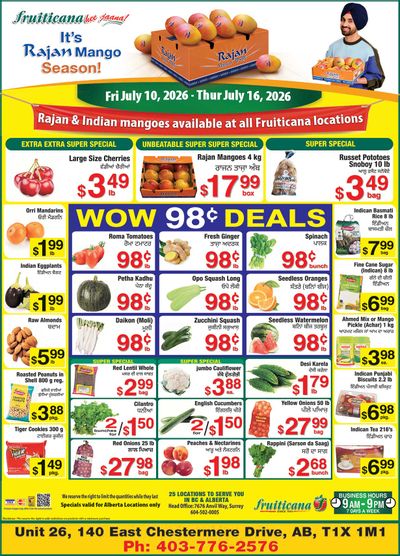 Fruiticana (Chestermere) Flyer July 10 to 16