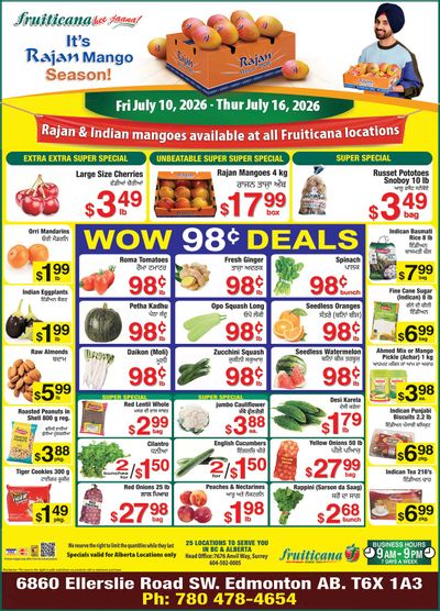 Fruiticana (Edmonton) Flyer July 10 to 16