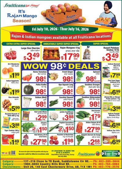 Fruiticana (Calgary) Flyer July 10 to 16