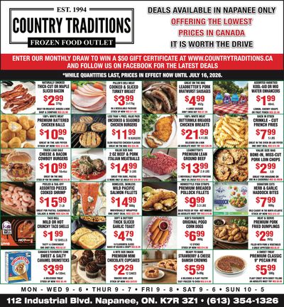Country Traditions Flyer July 9 to 16