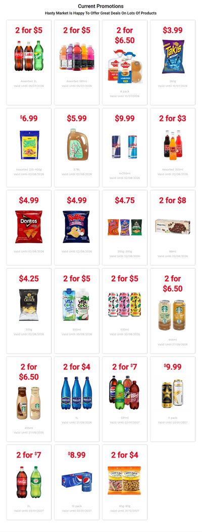 Hasty Market in-store Deals July 1 to 31