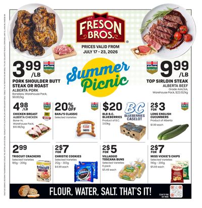 Freson Bros. Flyer July 17 to 23