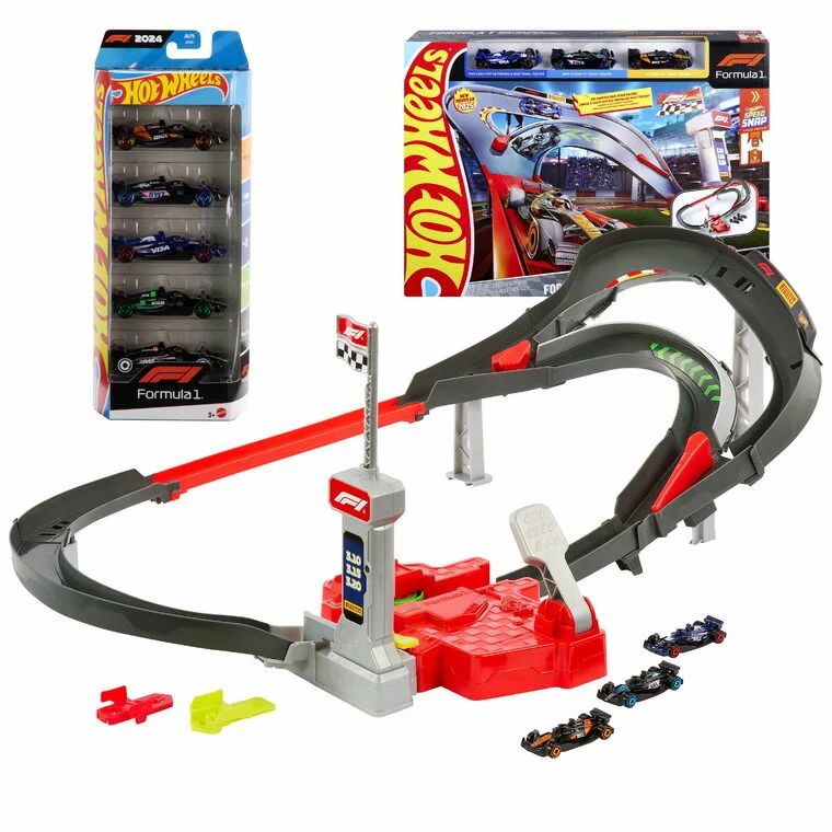Walmart: Hot Wheels Bundle - Formula 1 Sprint Race Circuit Track Set + Set of 5 cars (8 total)