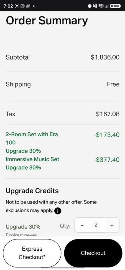 SONOS Upgrade Credit Doubled from 15% to 30% off YMMV (July 17th Expiry)