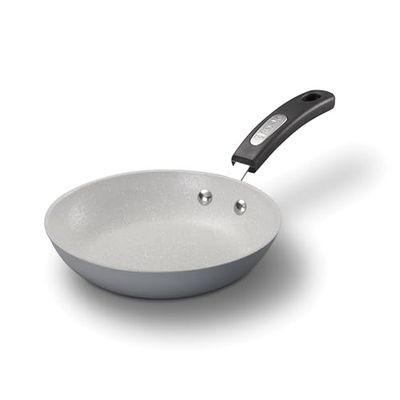 Starfrit The Rock Terra 20cm (8'') Ceramic Non-Stick Fry Pan, Thick Aluminium Base, PFAS Free, Easy to Clean, Grey