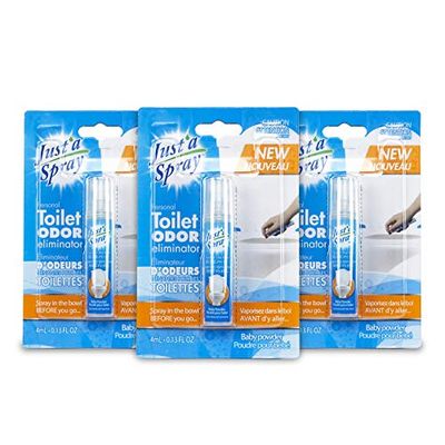 Just'a Spray Before You Go Toilet Odor Eliminator, Baby Powder, 4 ml (Pack of 3), Poop Spray | Just a Spray