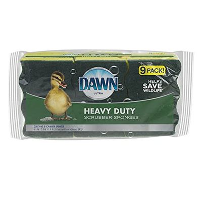 Dawn 438061 Spongetech Ultra Heavy Duty Sponges, 6-Pack 6, Medium, Blue