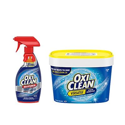 OxiClean Max Force Laundry Stain Remover and Versatile Stain Remover Powder Bundle Pack