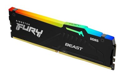 Kingston Fury Beast RGB 16GB 6000MT/s DDR5 CL36 Desktop Memory | AMD Expo | Plug N Play | Single Module | KF560C36BBE2A-16