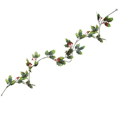 Beistle 1-Pack Holly and Berry Garland, 6-Feet