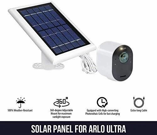 Amazon.ca: Wasserstein Solar Panel Compatible with Arlo Ultra/Ultra 2/Pro3/Pro4 & Arlo Floodlight ONLY