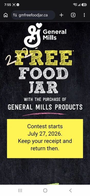 General Mills: Free Food Jar when you purchase certain participating General Mills products (July 27 - September 30)