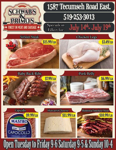 Schwab's & Primo's Flyer July 14 to 19