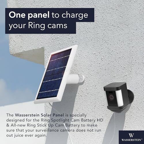 Amazon.ca: Wasserstein Solar Panel Compatible with Ring Spotlight/Stick Up Cam Battery, Adjustable