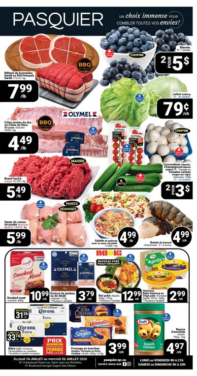 Pasquier Flyer July 16 to 22