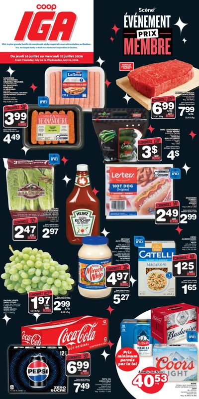 Coop IGA (QC) Flyer July 16 to 22