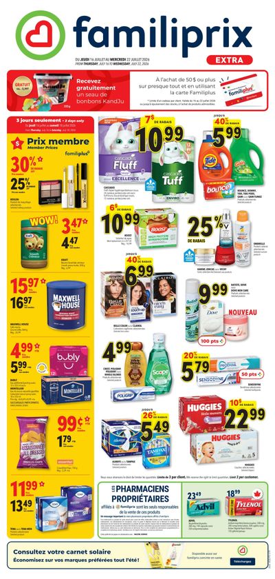 Familiprix Extra Flyer July 16 to 22