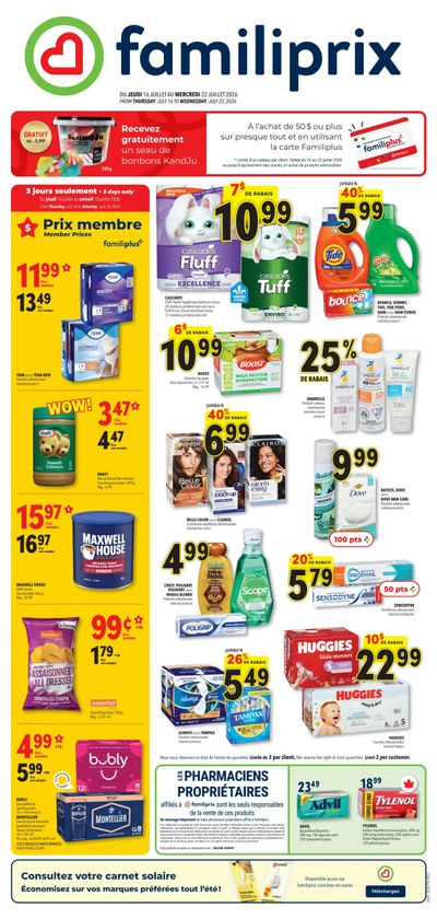 Familiprix Flyer July 16 to 22