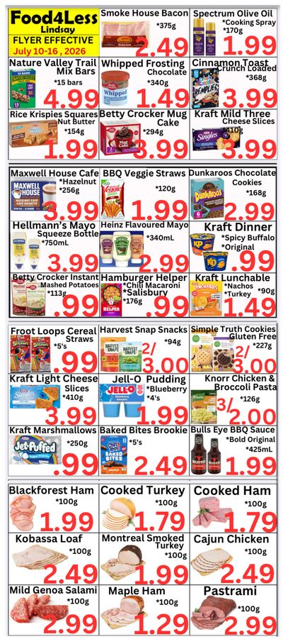 Food 4 Less (Lindsay) Flyer July 10 to 16