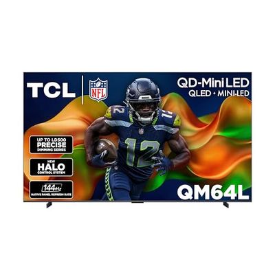 TCL 98-Inch QM64L Series QLED 4K Smart QD-Mini LED TV with Fire TV (2026 Model) New Halo Control System, LD500 Precise Dimming Series, High Contrast HVA Panel, 144Hz Native Panel Refresh Rate