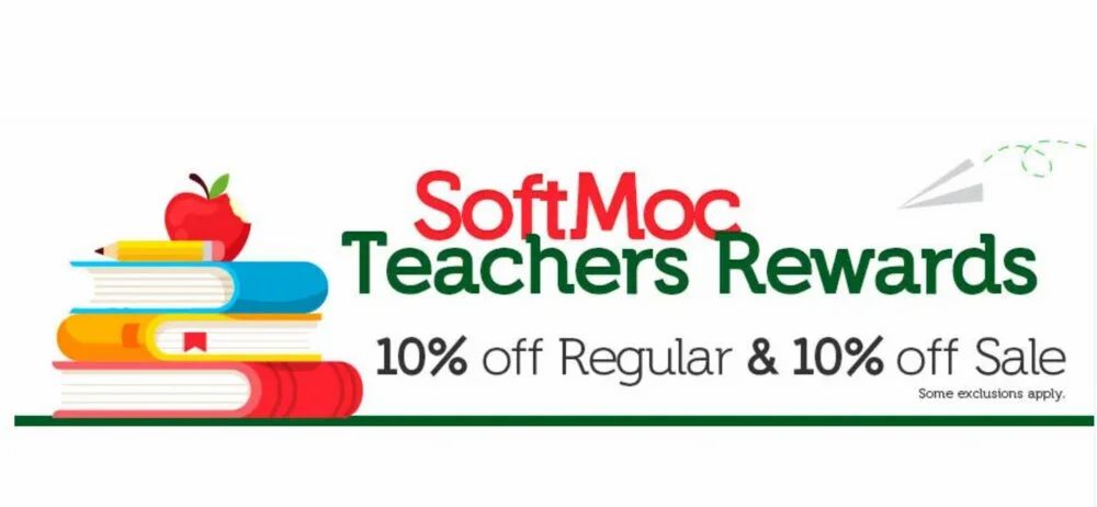 SoftMoc: OCT Teacher Specfic Promo for Softmoc: Receive 10% off every 30 days