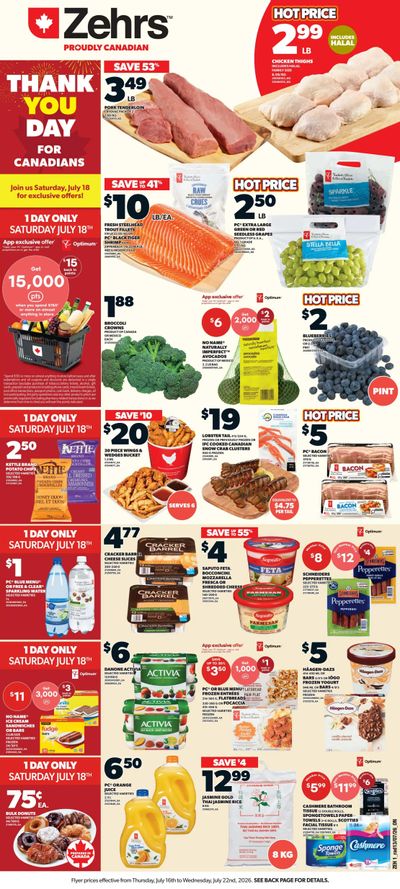 Zehrs Flyer July 16 to 22