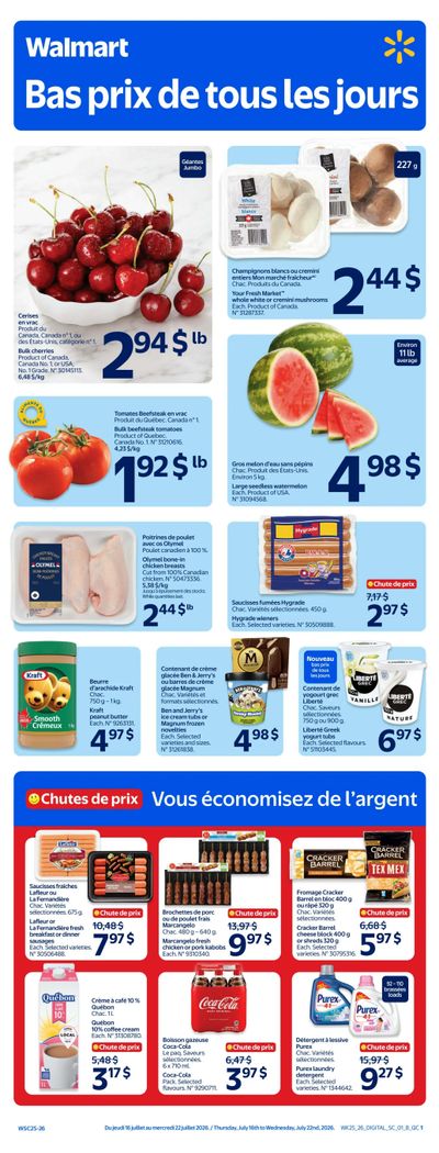 Walmart (QC) Flyer July 16 to 22