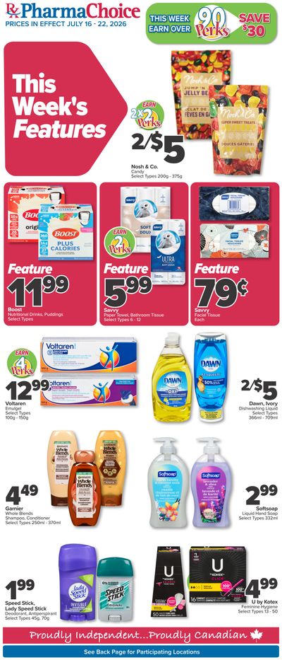 PharmaChoice (BC, AB, SK & MB) Flyer July 16 to 22