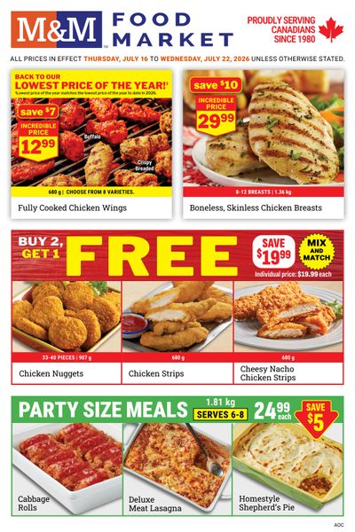 M&M Food Market (Atlantic, ON & West) Flyer July 16 to 22