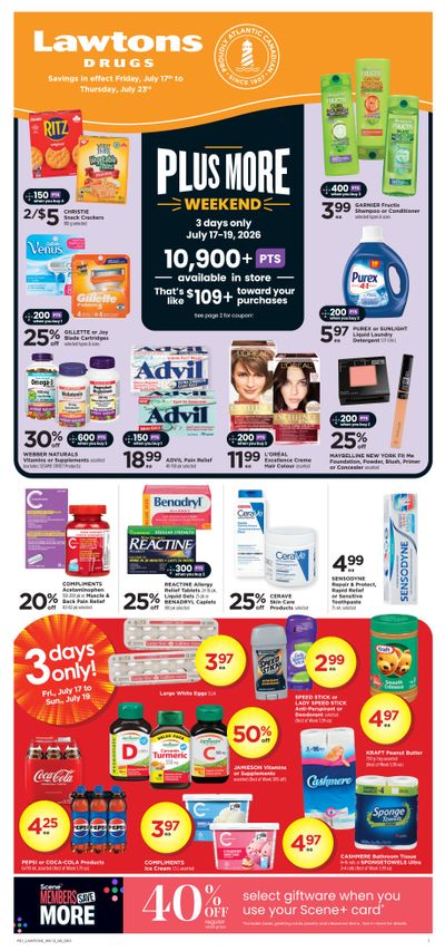 Lawtons Drugs (NS) Flyer July 17 to 23