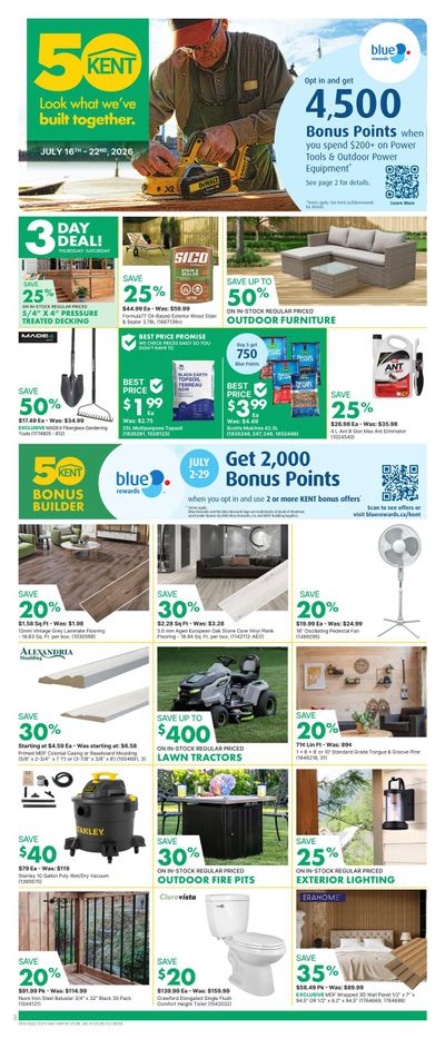 Kent Building Supplies Flyer July 16 to 22