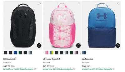 Under Armour Canada Back-to-School Outlet Deals: Save 25% Off Bags & Backpacks + More
