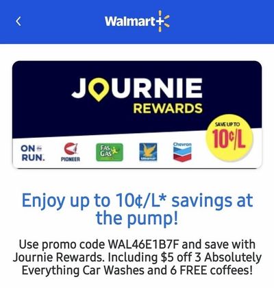 JOURNIE REWARDS - 6 Free Coffees + 3 $5off Absolutely Everything Car Washes with PROMO CODE
